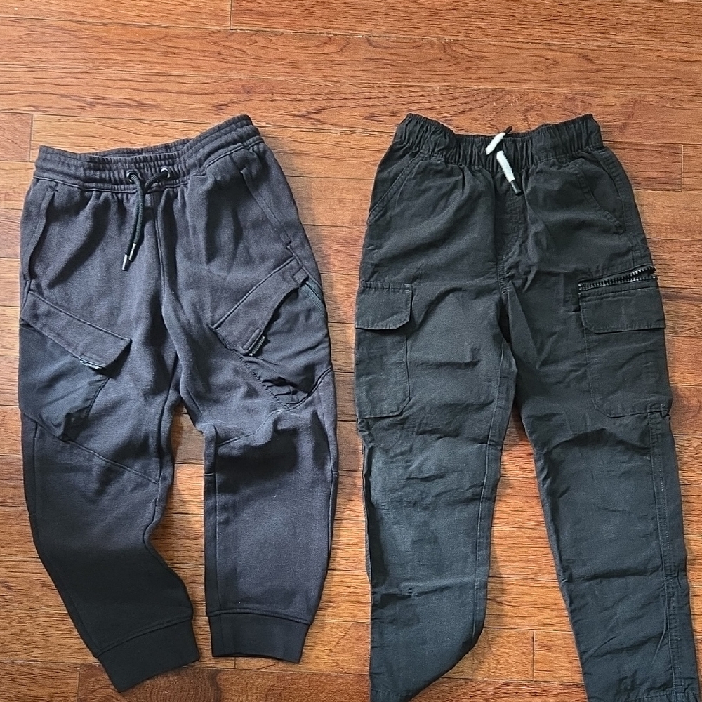Athletic Works Kids Black and Dark Gray Joggers